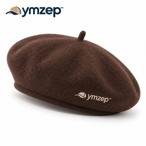 Brown Wool-Look Classic Beret — Hero