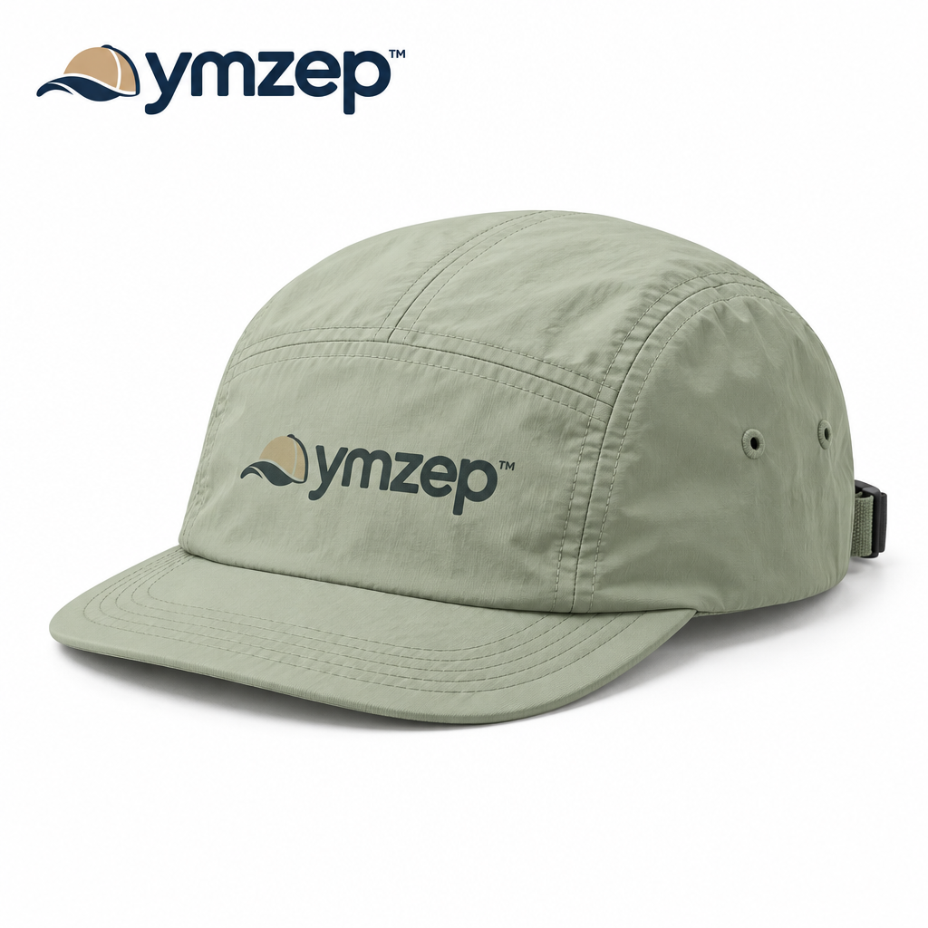 Sage Green Five-Panel Casual Cap — Hero