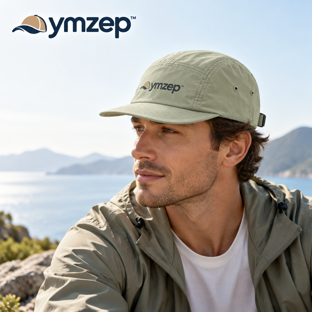 Sage Green Five-Panel Casual Cap — Lifestyle