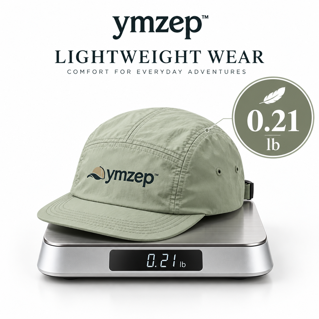 Sage Green Five-Panel Casual Cap — Weight