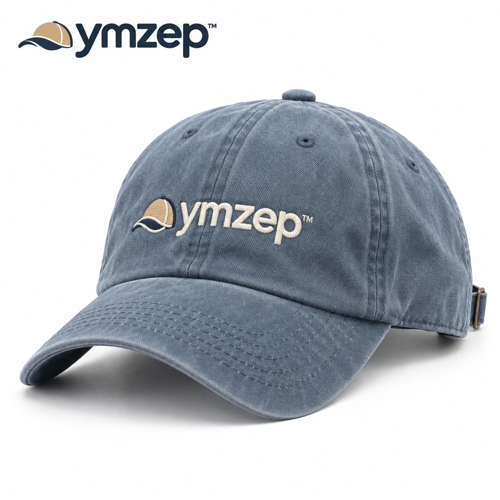 Washed Blue Denim-Look Baseball Cap — Hero