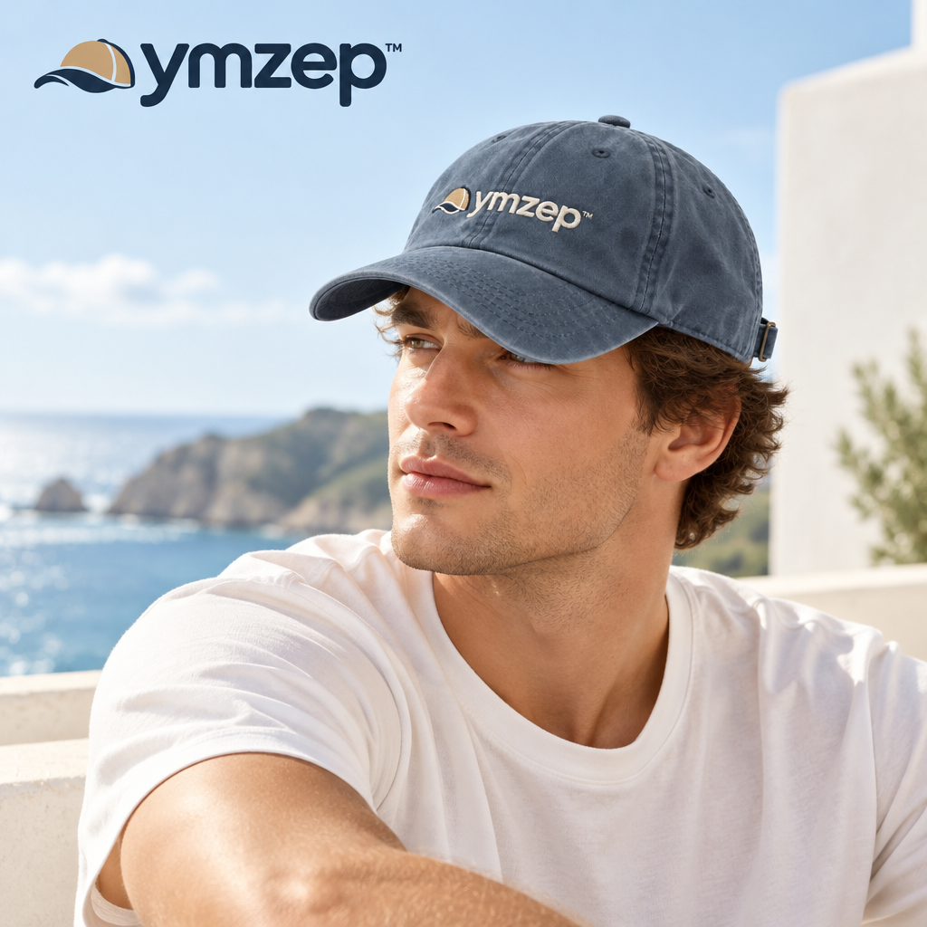Washed Blue Denim-Look Baseball Cap — Lifestyle
