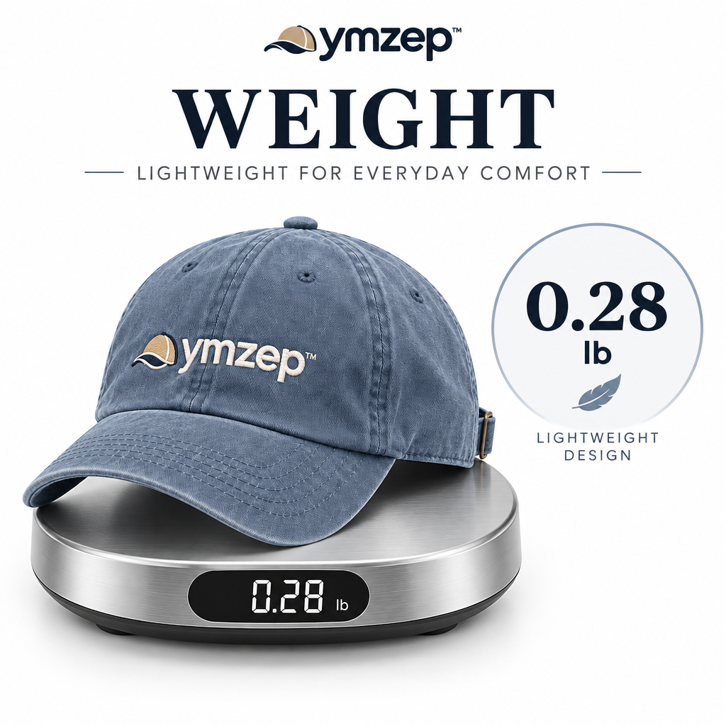 Washed Blue Denim-Look Baseball Cap — Weight