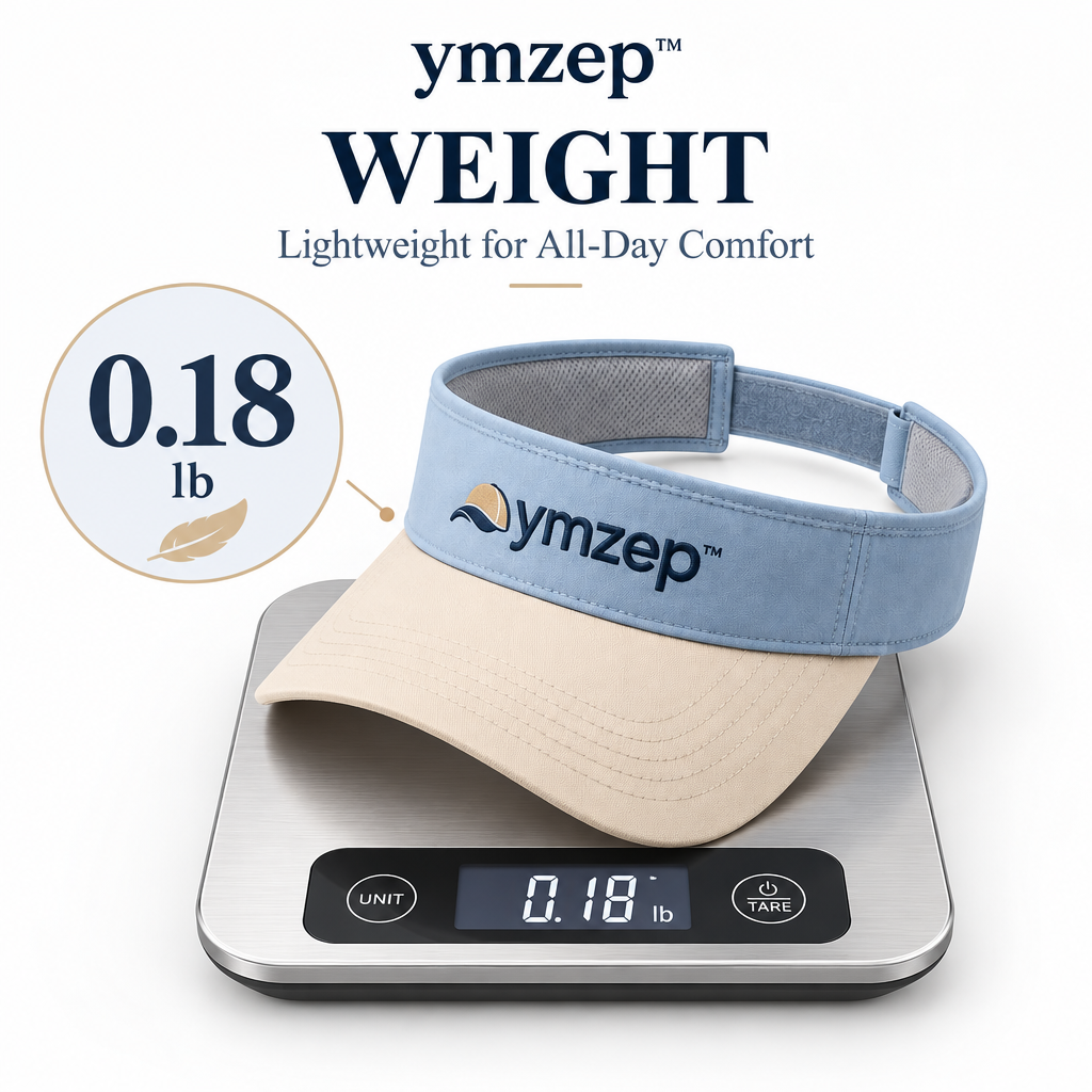 Blue & Beige Open-Top Sports Visor — Weight