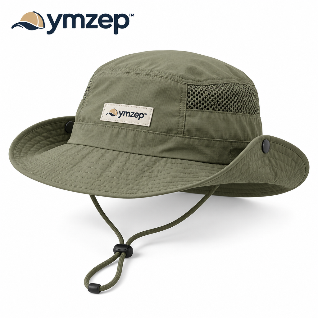 Olive Green Boonie Hat with Chin Cord — Hero