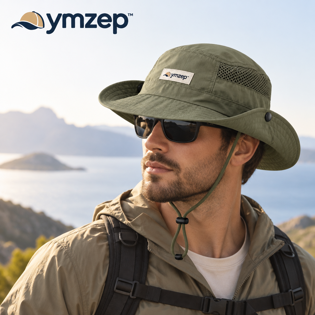 Olive Green Boonie Hat with Chin Cord — Lifestyle