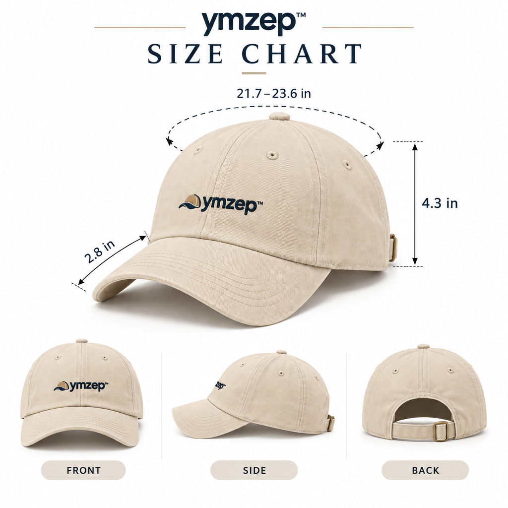 Sand Beige Embroidered Baseball Cap — Size