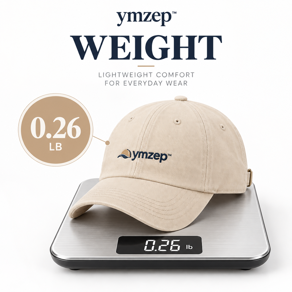 Sand Beige Embroidered Baseball Cap — Weight