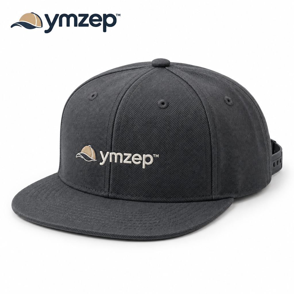 Charcoal Flat-Brim Five-Panel Cap — Hero