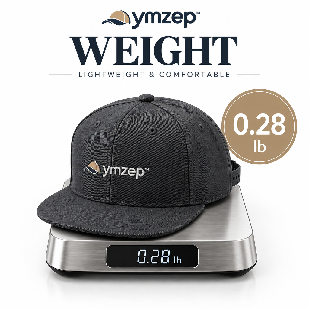 Charcoal Flat-Brim Five-Panel Cap — Weight