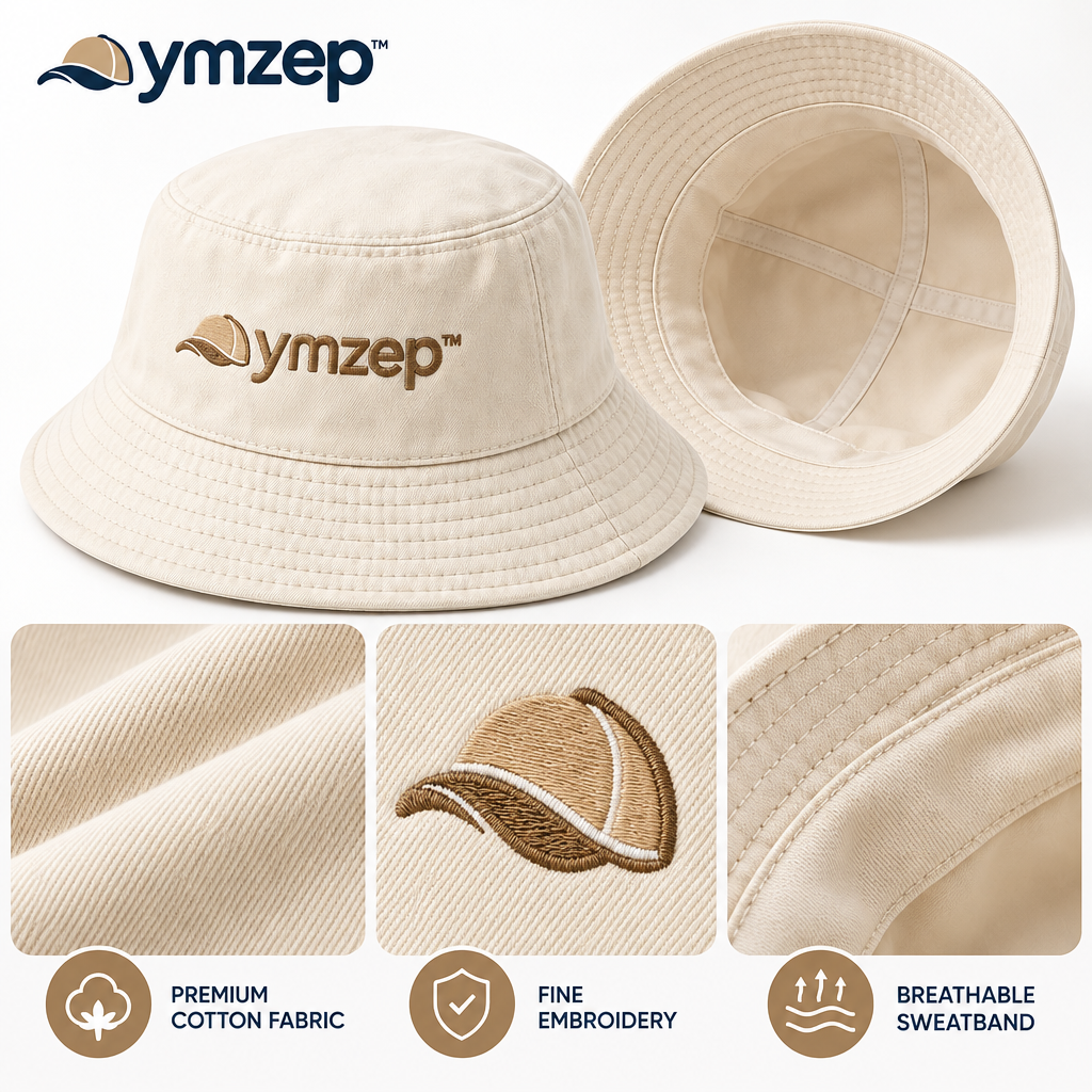 Cream Corduroy-Look Bucket Hat — Details