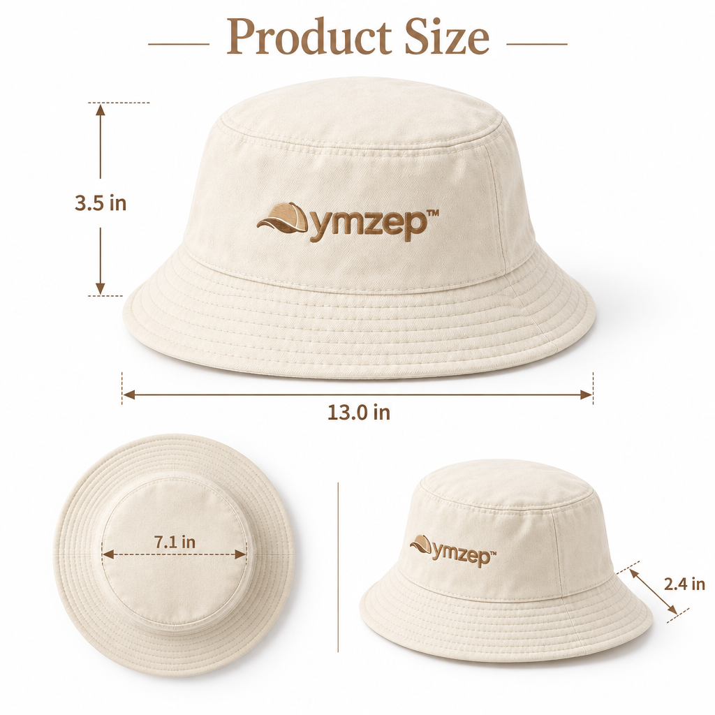 Cream Corduroy-Look Bucket Hat — Size
