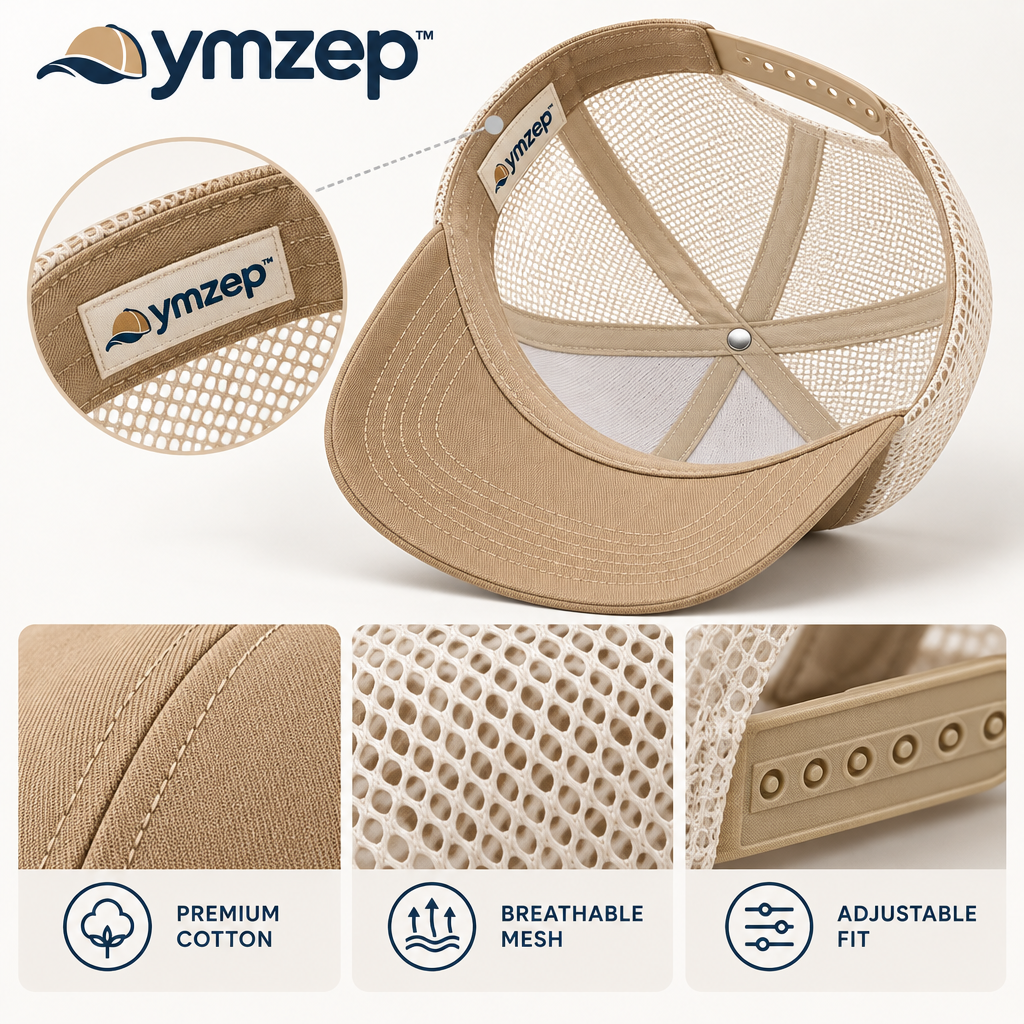 Two-Tone Mesh Trucker Cap — Details